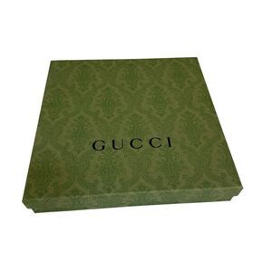 Authentic Gucci Empty Gift Box Green Monogram Presentation Box 10x10x2 Large